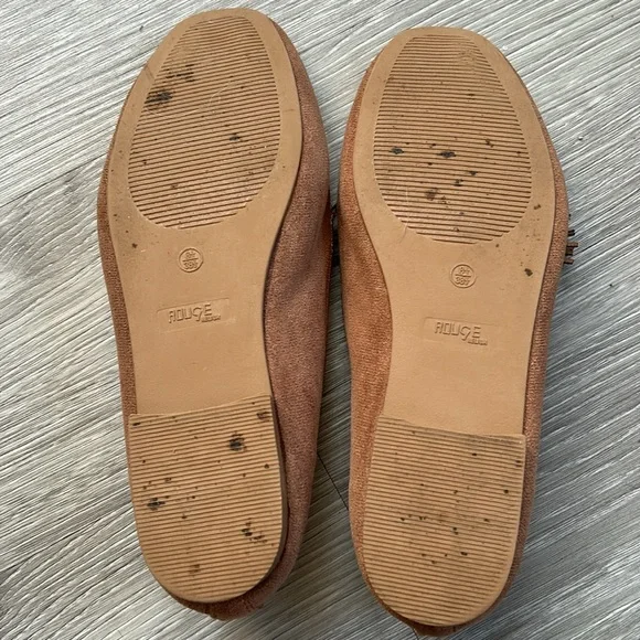 Rouge Helium Sparkle Tassel Suede Loafers - Picture 2 of 7